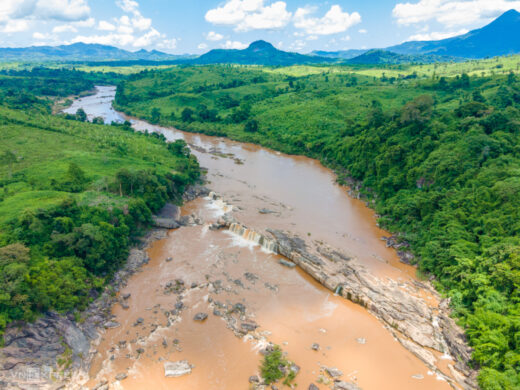 Unspoiled waterfall between Vietnam – Laos border