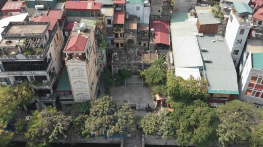 100-year-old stone mausoleum in the middle of Hanoi