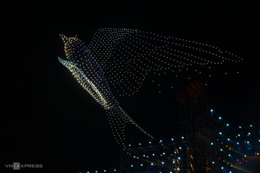 Drones paint Nha Trang sky with light